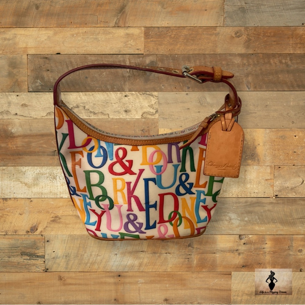 Vintage Dooney & Bourke Logo Shoulder Bag #1961